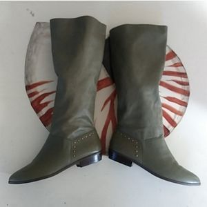 Nine West olive green slouch boots size 8.5